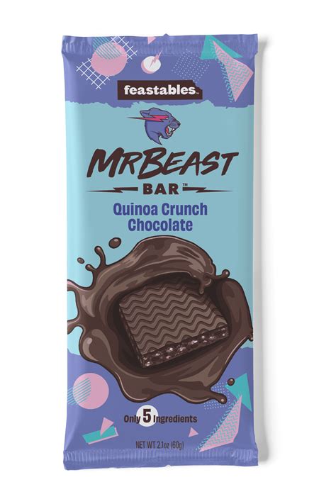 Feastables Mrbeast Quinoa Crunch Chocolate Bar 21 Oz 60g 1 Bar