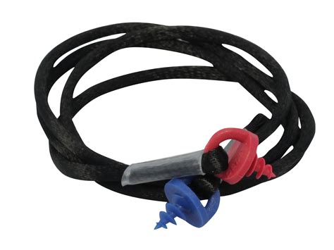 Radians Custom Molded Ear Plug Lanyard Nylon Black 1 Red 1 Blue Screw