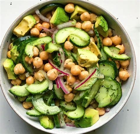 Cooling Chickpea Cucumber Salad The Dish On Healthy