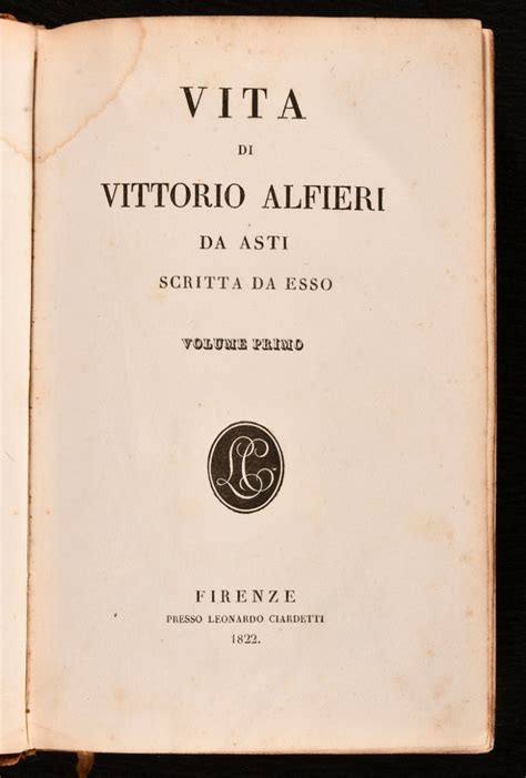 Vita Di Vittorio Alfieri Da Asti Par Vittorio Alfieri Good Leather