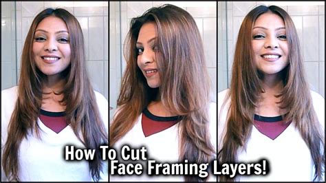 How To Cut Face Framing Layers At Home Diy Long Layered Haircut Cut Your Own Hair Tutorial