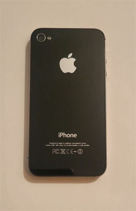 Apple Iphone 4s 8gb Model A1387 Black Locked Excellent Condition