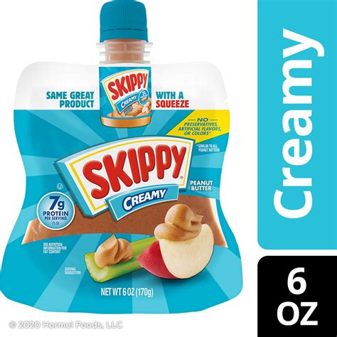 Skippy Squeeze Creamy Peanut Butter 6 Oz