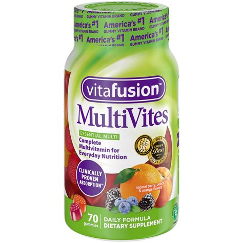 Vitafusion Multi Vites Gummy Vitamins Berry Peach And
