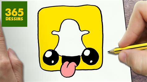 Comment Dessiner Logo Snapchat Kawaii Étape Par Étape Dessins