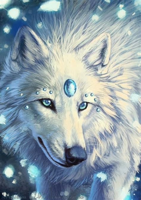 White Wolf Fantasy Wolf Wolf Art Anime Wolf