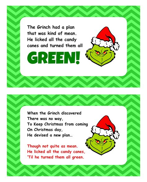 ***** grinch candy canes poems. 7 Best Grinch Pills Printable Tags - printablee.com
