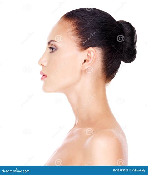 Profile Face Of Young Woman Stock Photo Image Of Side Young 38923522