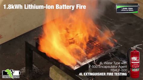 Lithium Ion Fire Extinguisher Test Youtube