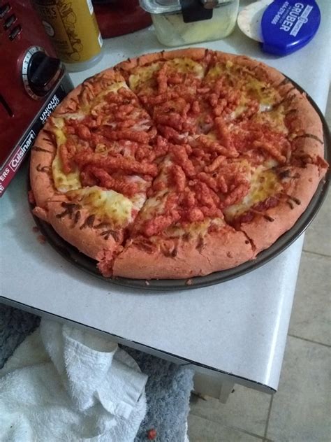 A Hot Cheeto Pizza Which Was Actually Pretty Good Rmildlyinteresting