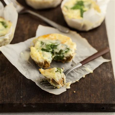 Mini Spinach Quiches With Flax Crust Punchfork