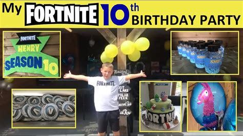 My Fortnite 10th Birthday Party Tour Kids 10th Fortnite Birthday