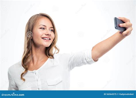 Happy Girl Making Selfie Photo Stock Image Image Of Smart Happy