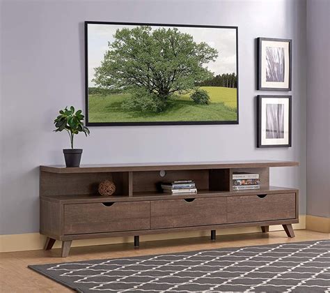 Smarthome Mid Century Modern Entertainment Center For 75 Inch Tv