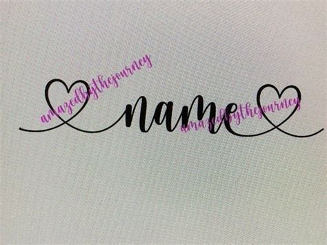 Heart Name Heart Custom Svgpng Files For Silhouette Etsy