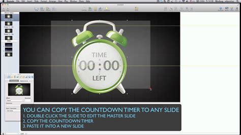 Go to the slide you want to add a powerpoint and draw your bar wherever you want your bar to be. Insert - Countdown Timer for Keynote - YouTube