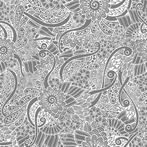 Check spelling or type a new query. Seamless asian floral doodle grey and white pattern in ...