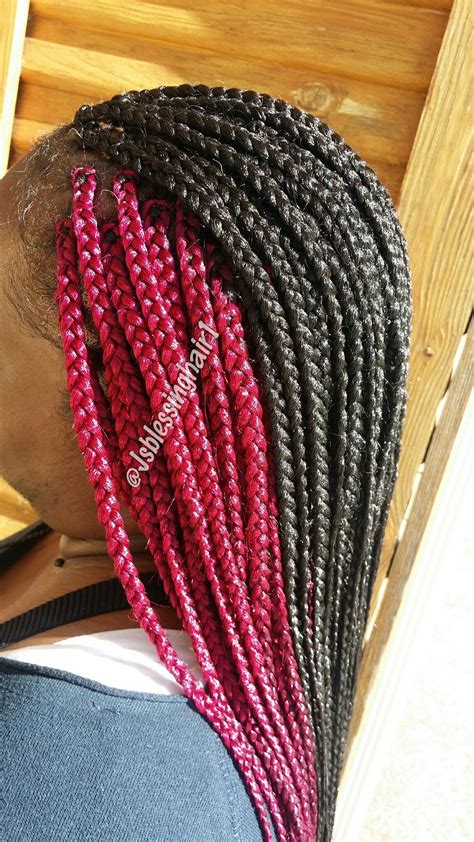 Box Braids Single Braids Color Blackbg Hair Style Hair Styles