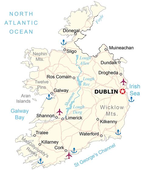 Republic Of Ireland Map Gis Geography