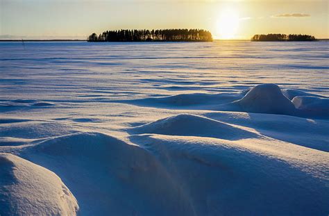 Lake Pyhäselkä Finland Frozen Lake Pyhäselkä In