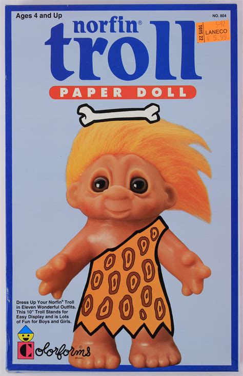 Lot Detail 1992 Norfin Troll Mib Paper Doll Toy Set W 11 Outfits And 9