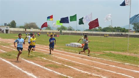 Athletes Participating In Track And Field Events During Inter School