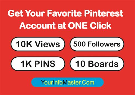 buy pinterest accounts your info master