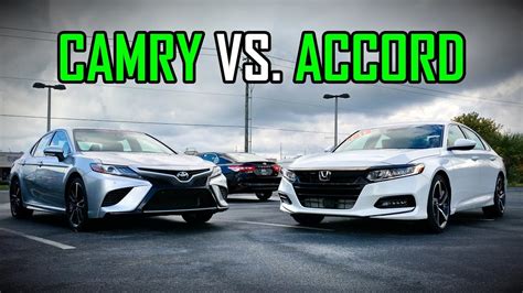 2018 Honda Accord Sport Vs 2018 Toyota Camry Se Faceoff Comparison