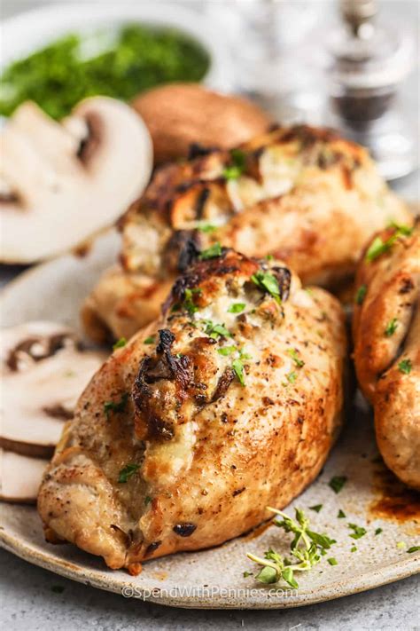 Mushroom Stuffed Chicken Breast Spend With Pennies Recipe Info Guide