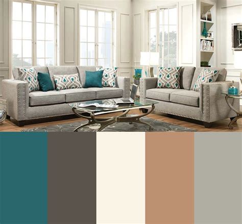 Gray upholstery also provides a lovely base for neutral color schemes. Paradigm Sofa & Loveseat Collection (With images) | Teal ...