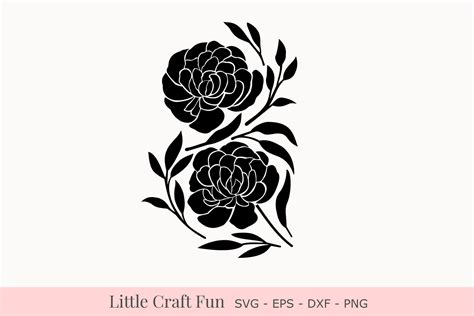 Download Free Peony Svg Gif Free SVG files | Silhouette and Cricut