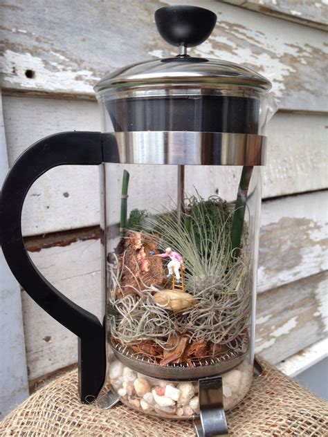 Our design professionals and styling team are here to help you find exactly the furnishings you need. French press coffee #terrarium . I made this at Michlers florist in Lexington Ky | Garden ...
