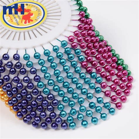 Multicolor Sewing Pearl Pins In Wheels For Craft Dressmaking