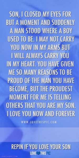 Looking for a quote source? So Proud Of You Son Quotes. QuotesGram