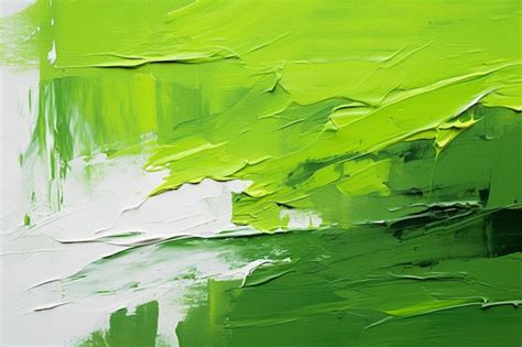 Premium Ai Image Painting Of A Green And White Abstract Painting With
