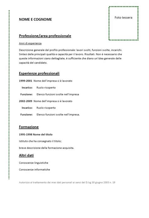 Cv europass modello da compilare modello template : Curriculum Vitae: Curriculum Vitae Modello