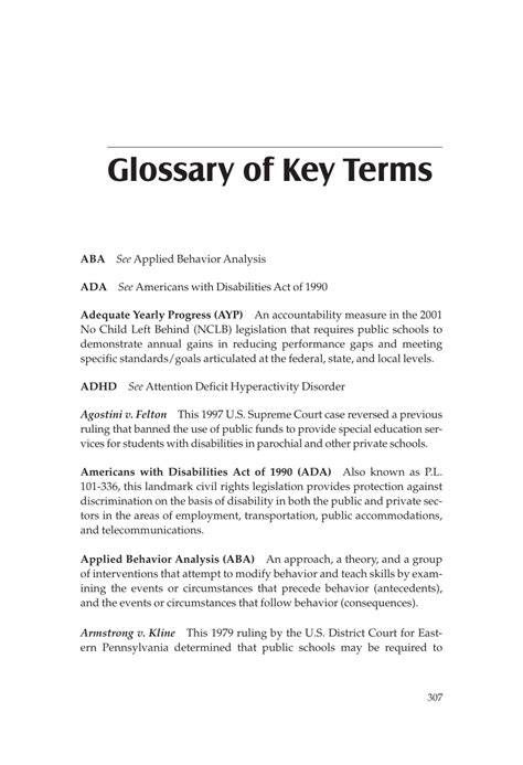 Pdf Glossary Of Key Terms