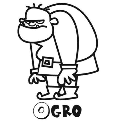Dibujo para colorear de un ogro