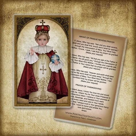 Infant Of Prague Holy Cardprayer Card Etsy