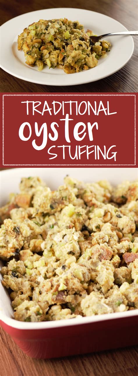 Traditional Oyster Stuffing Mountain Cravings Recipe Thanksgiving