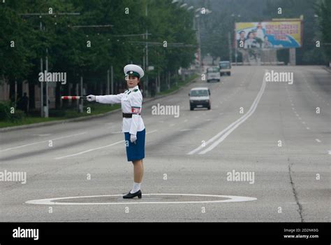 Pyongyang Traffic Police Woman High Resolution Stock Photography And