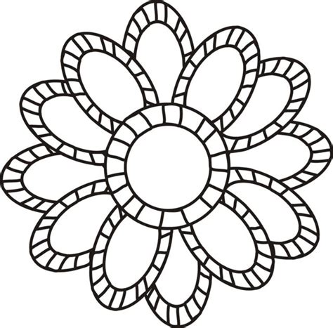 Large Flowers Coloring Pages To Download And Print For Free