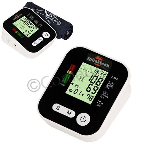 Splinktech Digital Upper Arm Blood Pressure Monitor Black For Sale