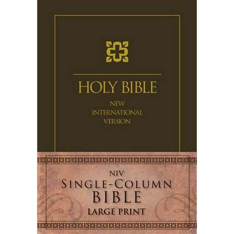 Single Column Large Print Bible Niv Hardcoverlarge Print Walmart