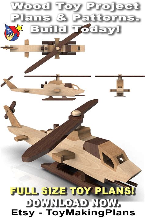 What Youll Get Cobra Helicopter Wood Toy Plan Set 1295 Value Huey