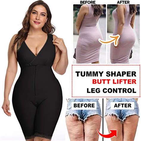 Nonecho Women Full Body Shapewear Open Bust Underwear Waist Trainer Corset Seamless Slimming