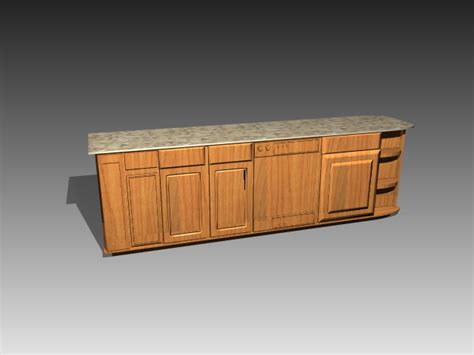Small Apartment Kitchen Cabinet 3d Model 3dsmax3dsautocad Files Free