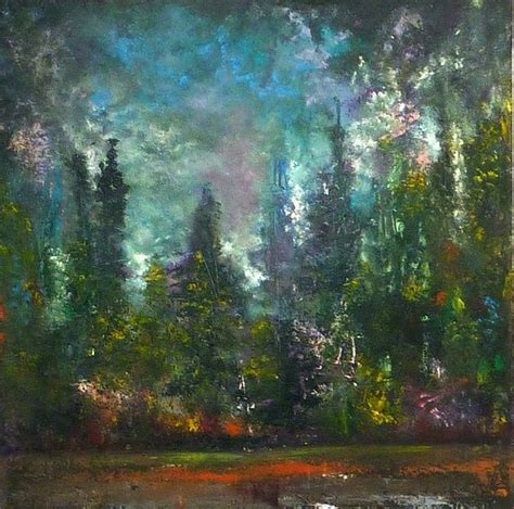 Dramatic Forest Painting By Modern Impressionist And Landscape Artist