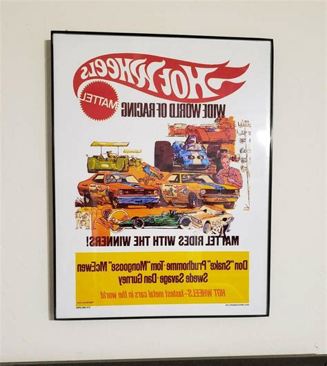 Hot Wheels Racing Ad Reproduction Poster Snake Mongoose