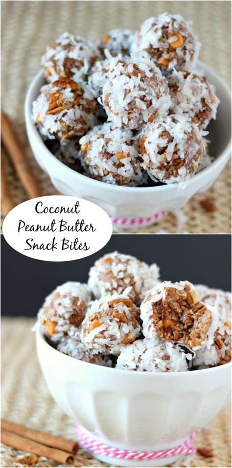 Coconut Peanut Butter Snack Bites